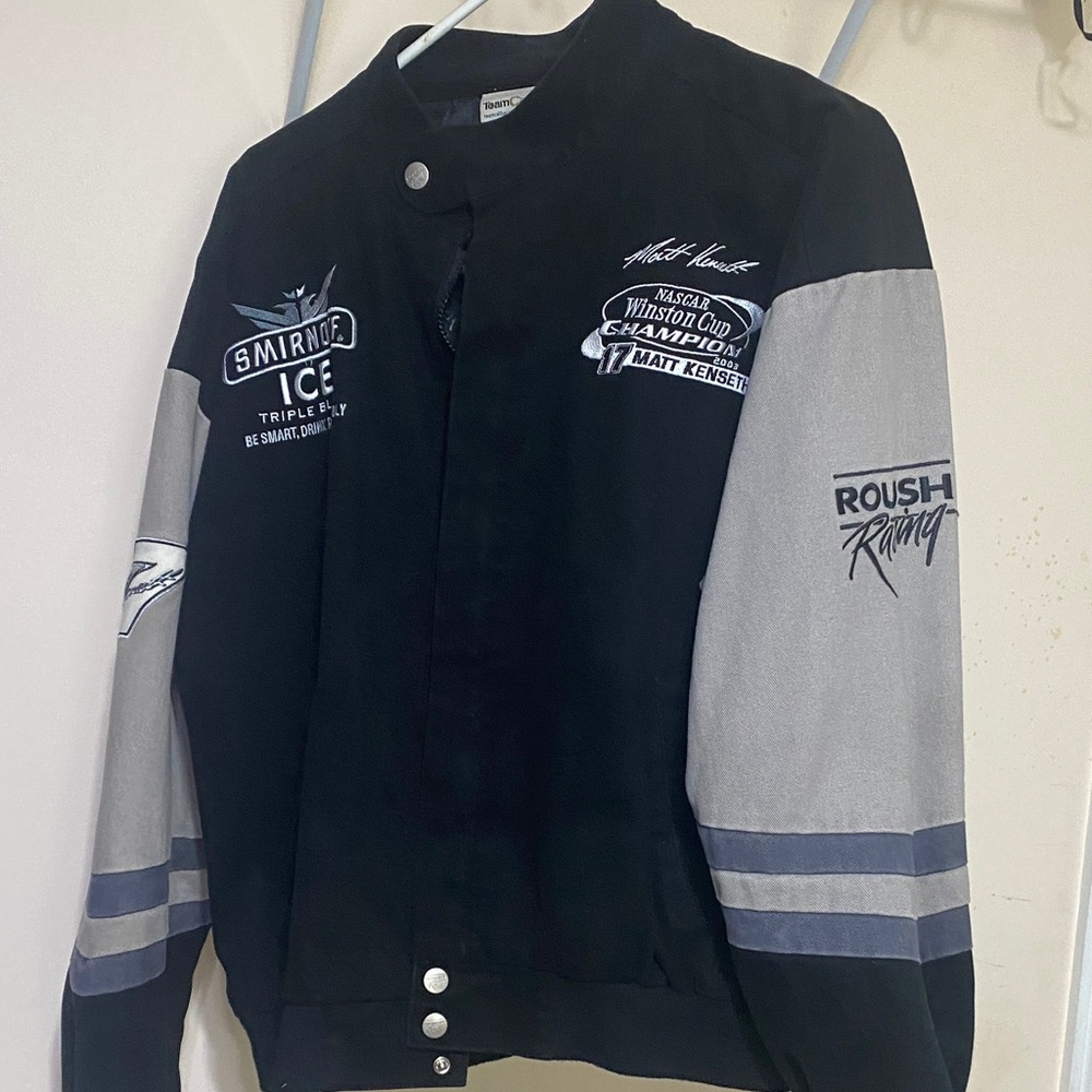 Black and Gray Men's Bomber Jacket